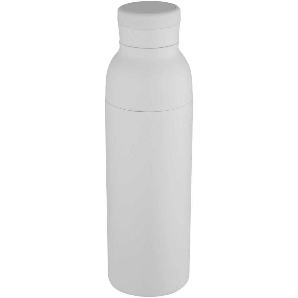 Bouteille avec isolation sous vide Illuminate double paroi de 650 ml en acier inoxydable recyclé certifié RCS blanc