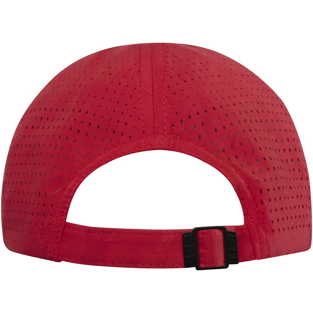 Mica GRS recycelte Cool Fit Kappe mit sechs Segmenten Rot