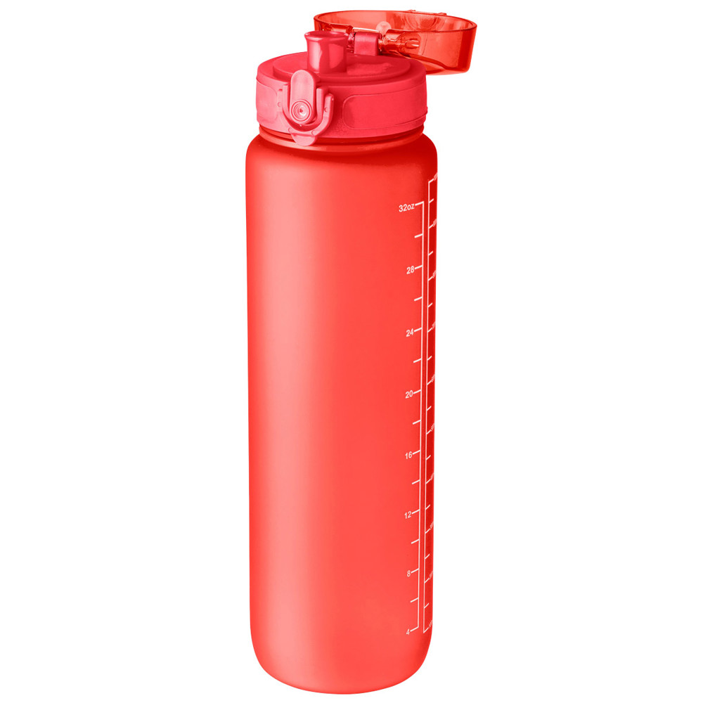 Trinkflasche mit Handgelenkband 1000 ml rot