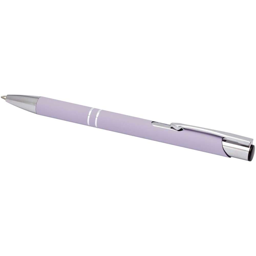 Stylo bille rétractable doux au toucher Moneta (encre noire) Lilas