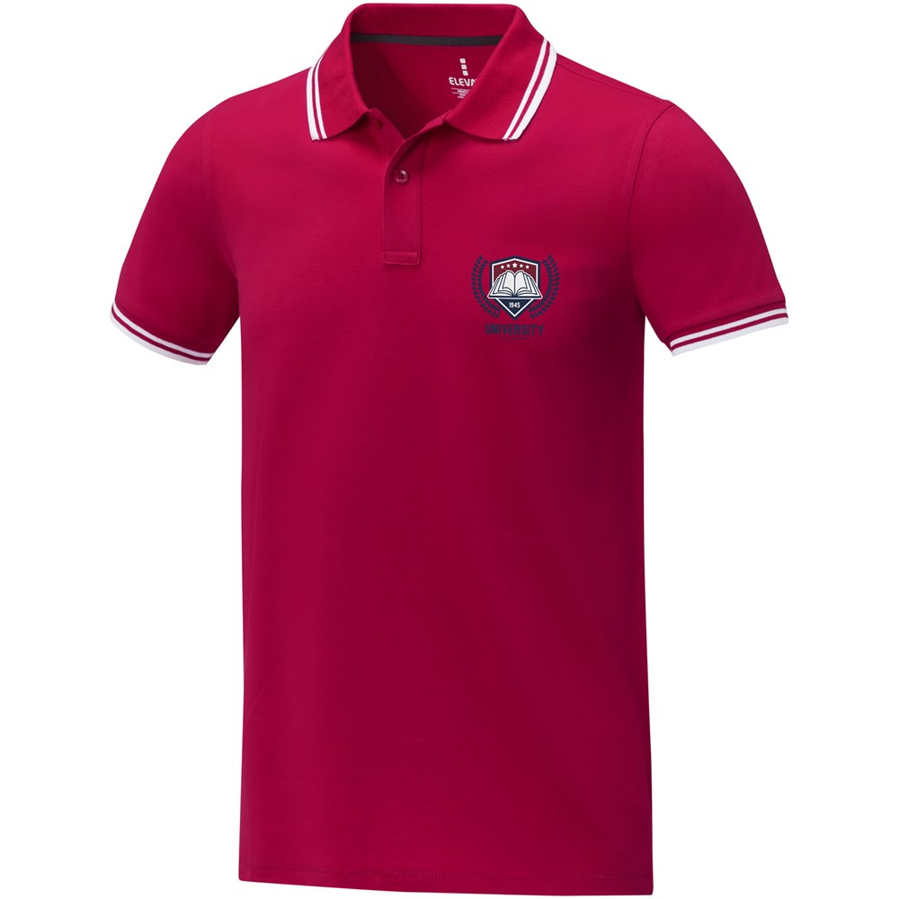 Amarago Polo mit abgesetztem Rand für Herren rot