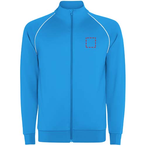Valier Kinder Sweatshirt mit durchgehendem Reissverschluss Fluor-Türkis