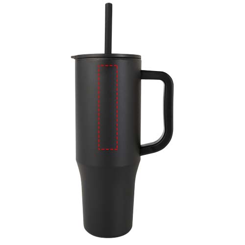 Brady 900 ml RCS-zertifizierter Isolierbecher mit Silikon Trinkhalm schwarz