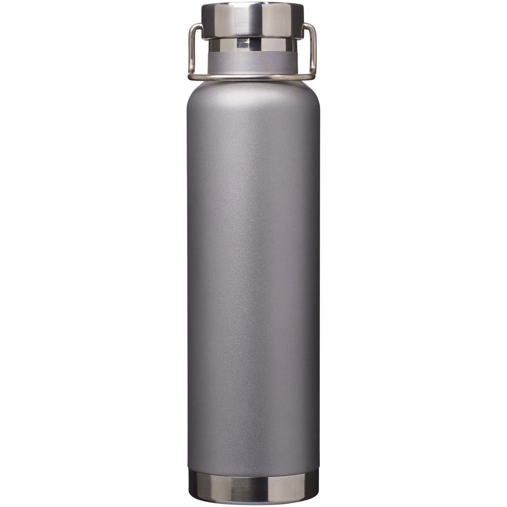 Bouteille avec isolation sous vide Astra de 650 ml en cuivre et acier inoxydable recyclé certifié RCS Gris