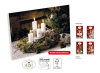 Wand Adventskalender HEIDEL Schokotäfelchen individuell bedruckt