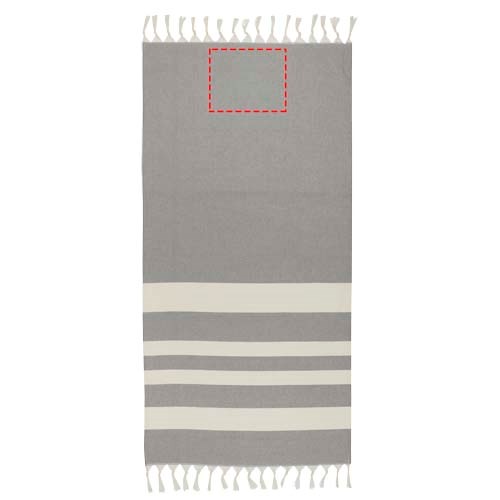 Serviette de hammam Anders 147 x 75,5 cm noir