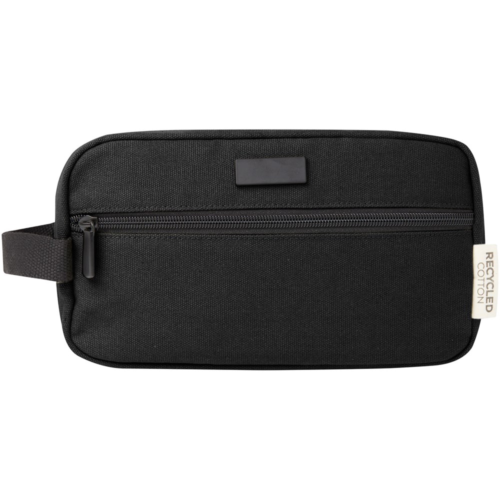 Joey Kosmetiktasche aus GRS recyceltem Canvas 3,5 L Schwarz