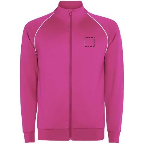 Valier Kinder Sweatshirt mit durchgehendem Reissverschluss fluorrosa