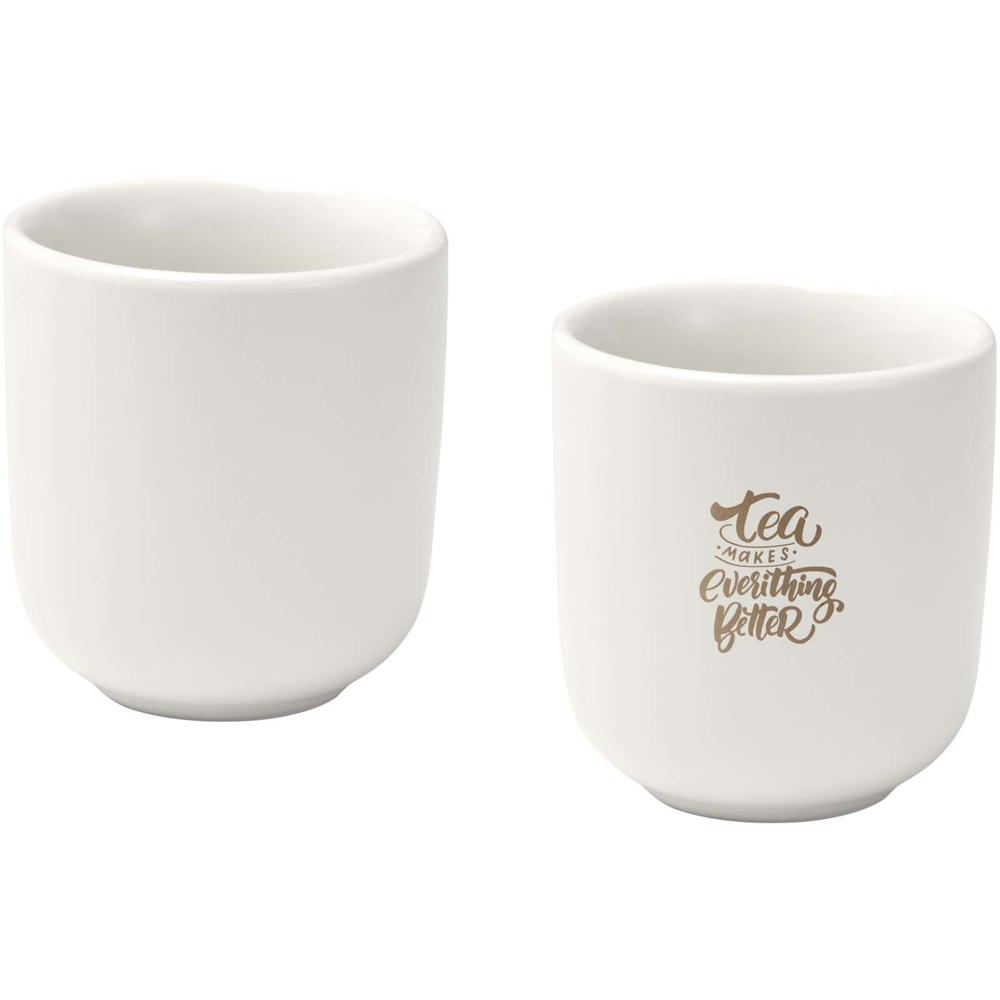 Tasses à expresso Male en céramique de 90 ml - set de 2 Blanc