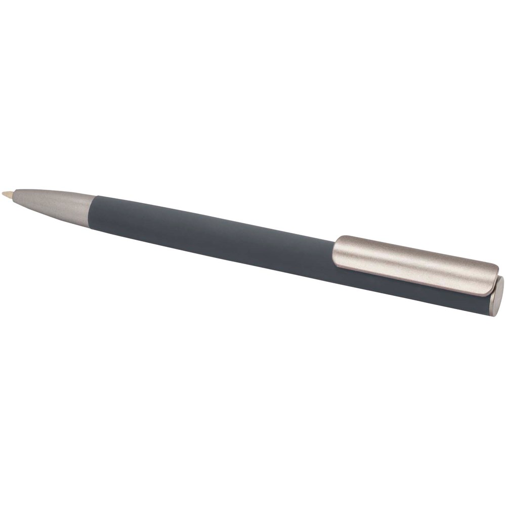Ziguur Kugelschreiber aus recyceltem Aluminium (schwarze Mine) storm grey