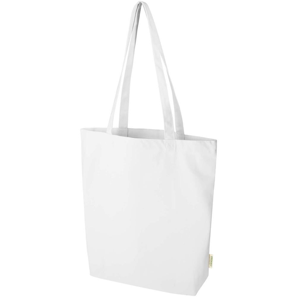 Sac shopping Odisha bio OCS à large fond 180 g/m2 de 11 L blanc