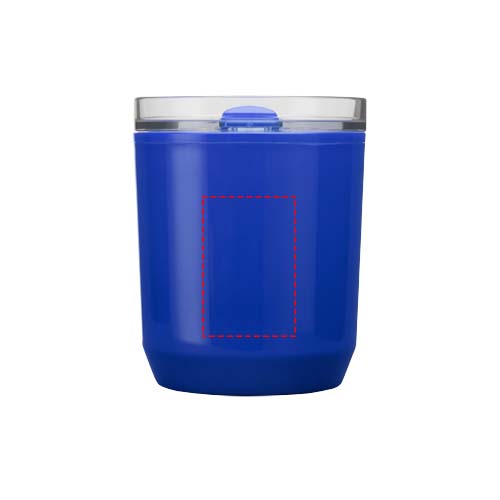 Gobelet Hudson double paroi en plastique recyclé de 180 ml bleu