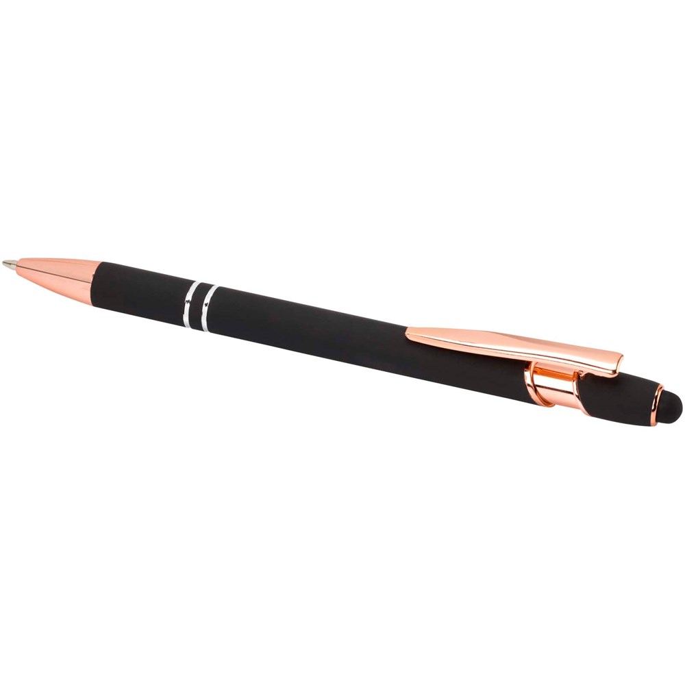 Nanna Kugelschreiber mit Roségold Finish schwarz