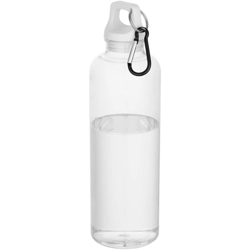 Bouteille d’eau Oregon de 750 ml en plastique recyclé certifié RCS avec mousqueton blanc