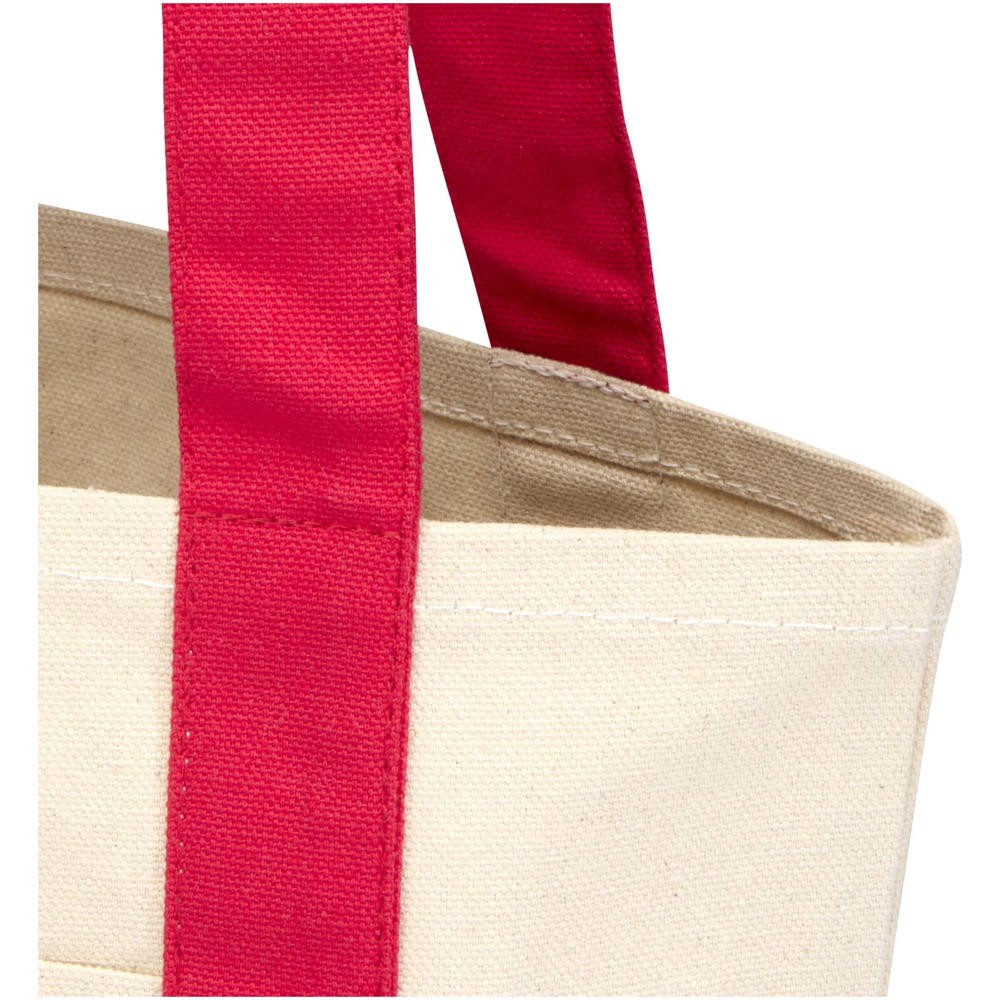 Mini sac shopping Sam en coton recyclé GRS 320 g/m2 Rouge, Naturel