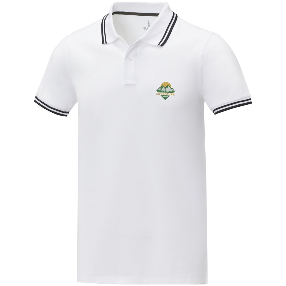 Amarago Polo mit abgesetztem Rand für Herren weiss