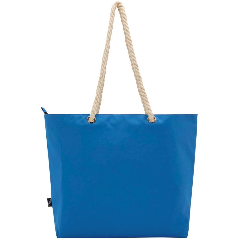 Panama Strandkühltasche mit Kordelgriffen aus recyceltem GRS-Material, 23L royalblau