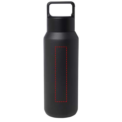 Astra 600 ml RCS-zertifizierte Kupfer-Vakuum Isolierflasche aus recyceltem Edelstahl (Kohlensäure geeignet) schwarz