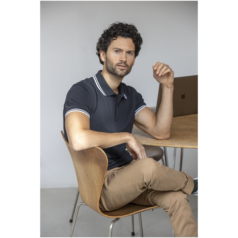 Amarago Polo mit abgesetztem Rand für Herren weiss