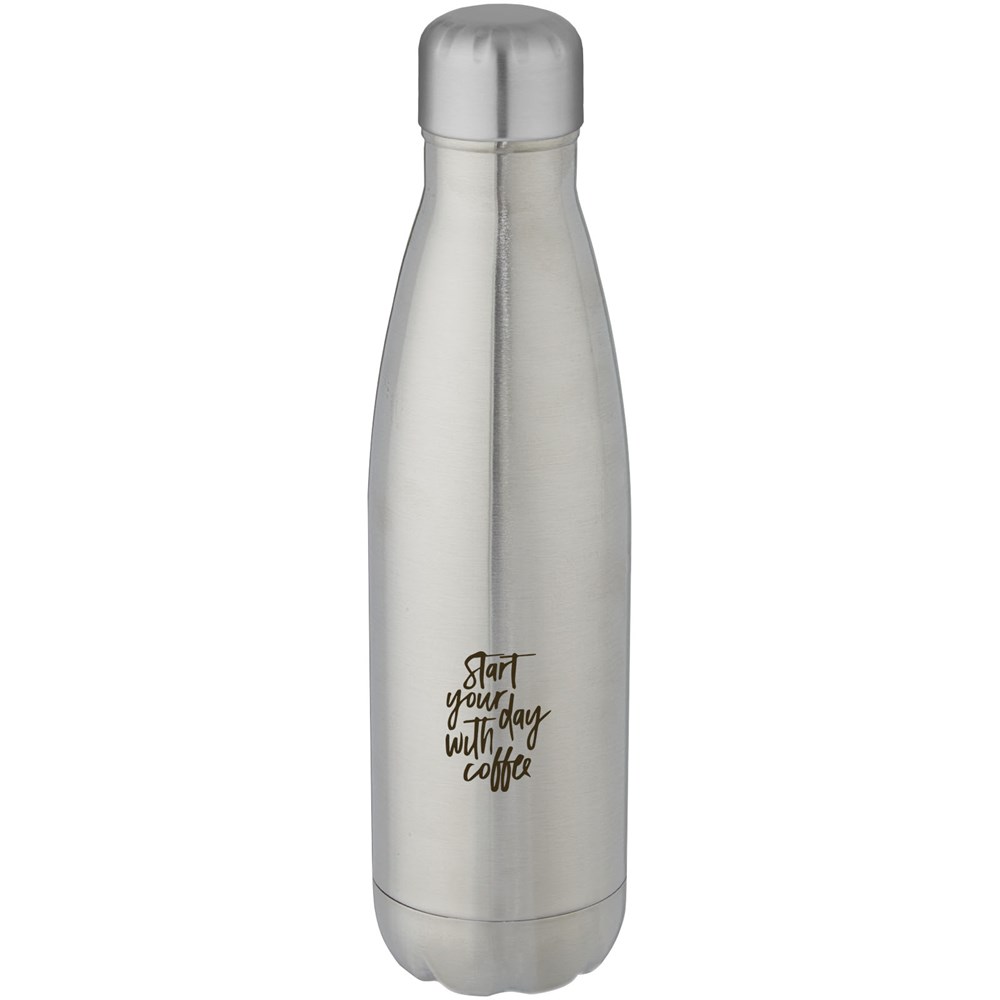 Bouteille isotherme sous vide Cove de 500 ml en cuivre et acier inoxydable recyclé certifié RCS  Argent