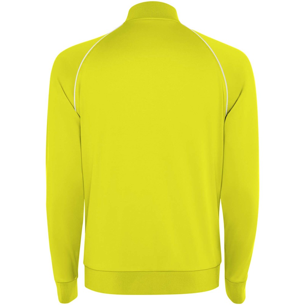 Valier Herren Sweatshirt mit durchgehendem Reissverschluss fluorgelb