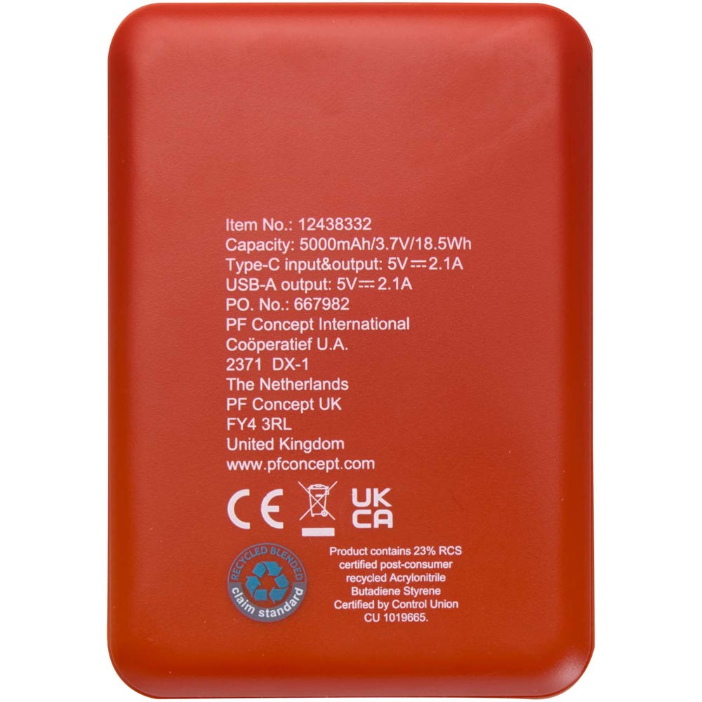 Asama 5000 mAh Typ-C Powerbank aus recyceltem Kunststoff Brick