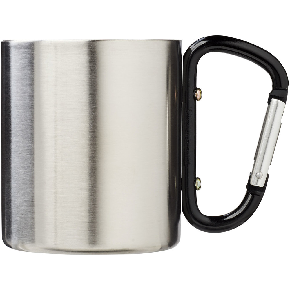 Mug isolant Alpes avec mousqueton 200ml Noir