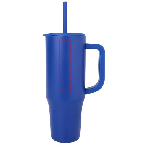 Brady 900 ml RCS-zertifizierter Isolierbecher mit Silikon Trinkhalm royalblau