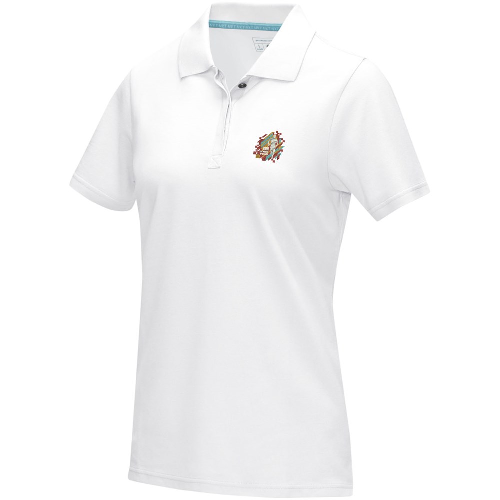Polo Graphite bio manches courtes femme Blanc