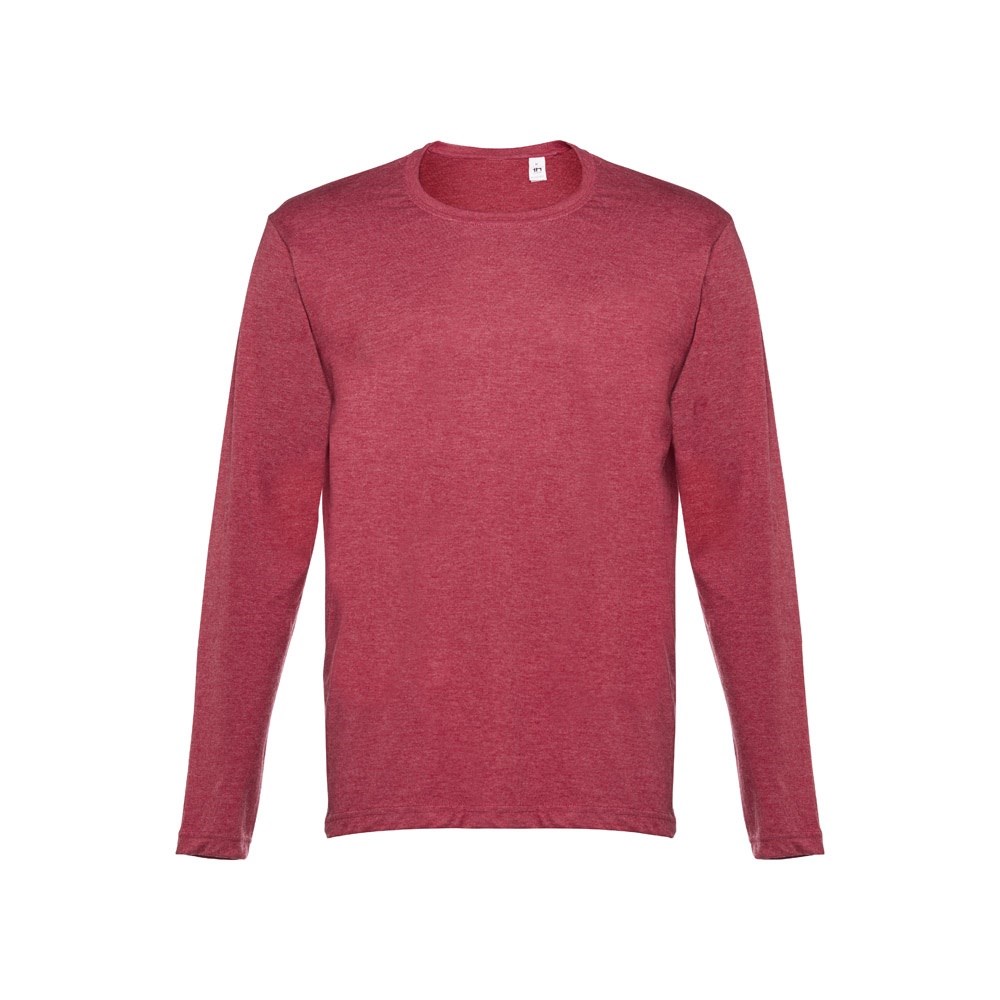 THC BUCHAREST Herren Langarm T-Shirt Rot melliert