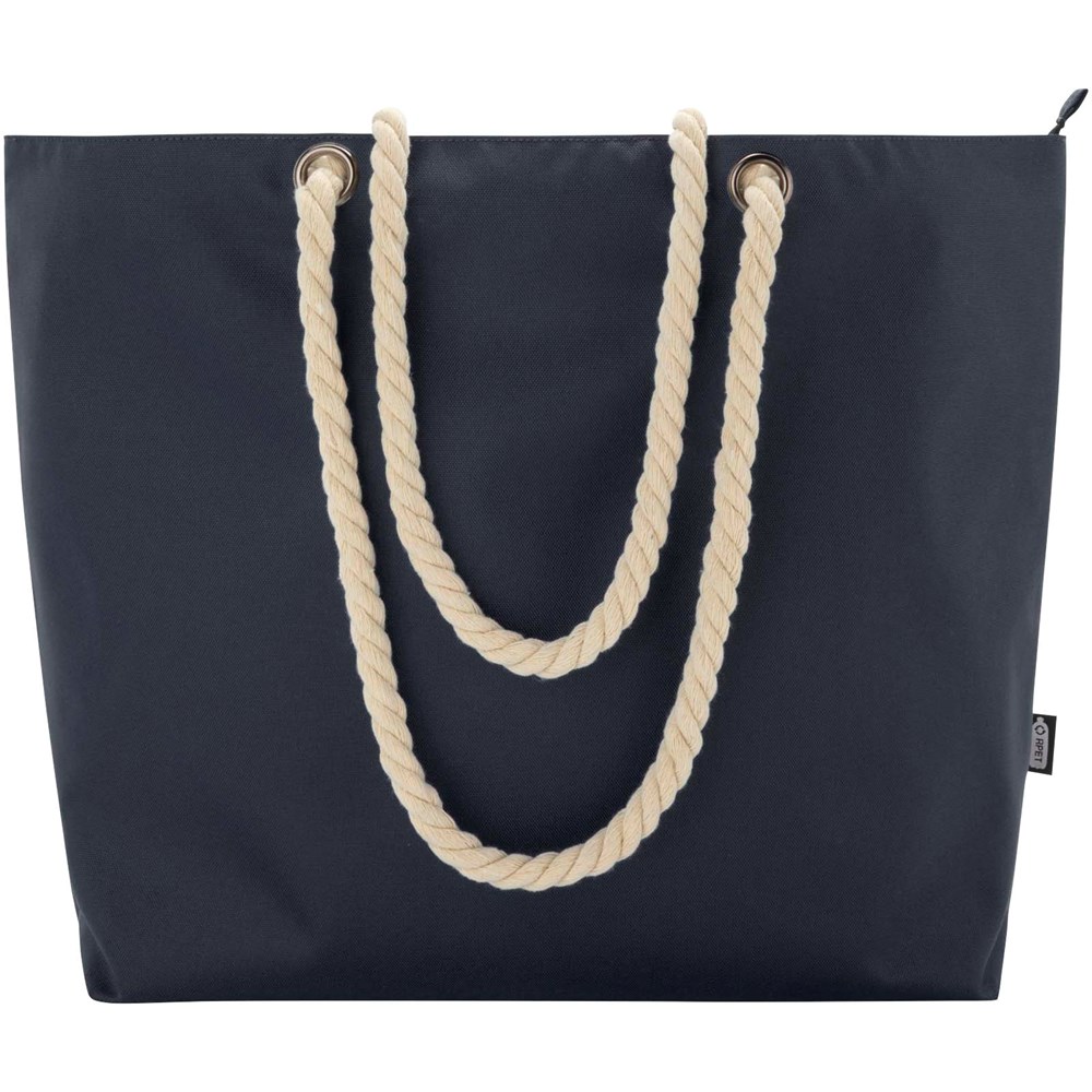 Panama Strandkühltasche mit Kordelgriffen aus recyceltem GRS-Material, 23L navy