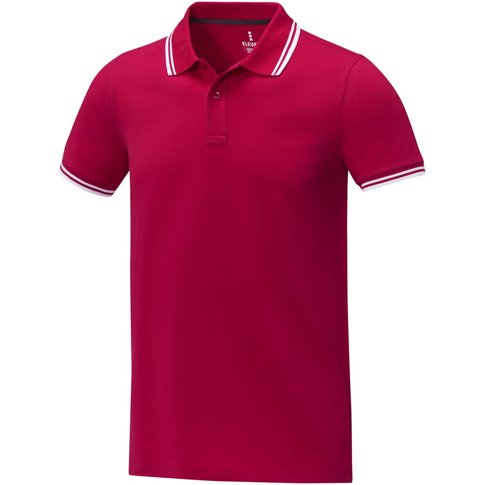 Amarago Polo mit abgesetztem Rand für Herren rot