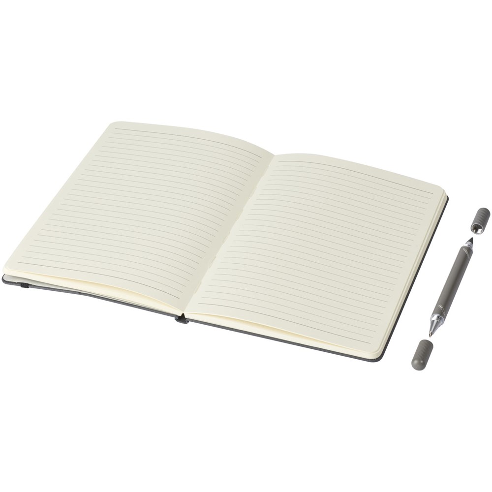 Ensemble stylo à bille et carnet de notes Skribo Gris