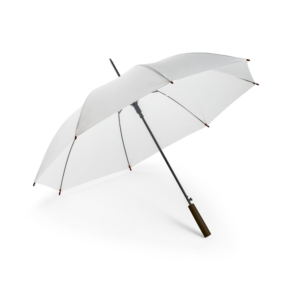 APOLO Regenschirm aus recyceltem Polyester (100% rPET) Pongé mit automatischer Öffnung weiss