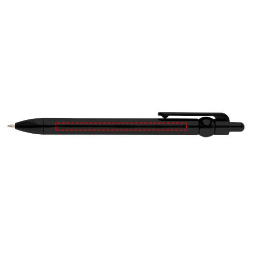 Stylo bille Fidget en plastique recyclé (encre noire) noir