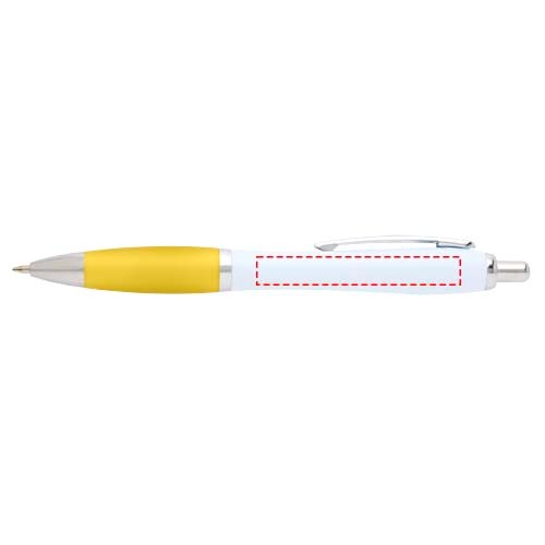 Stylo bille Nash en plastique recyclé (encre noire) jaune