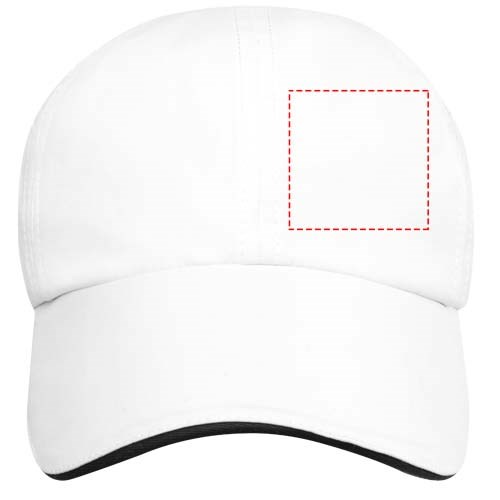 Morion GRS recycelte Cool Fit Kappe mit sechs Segmenten weiss