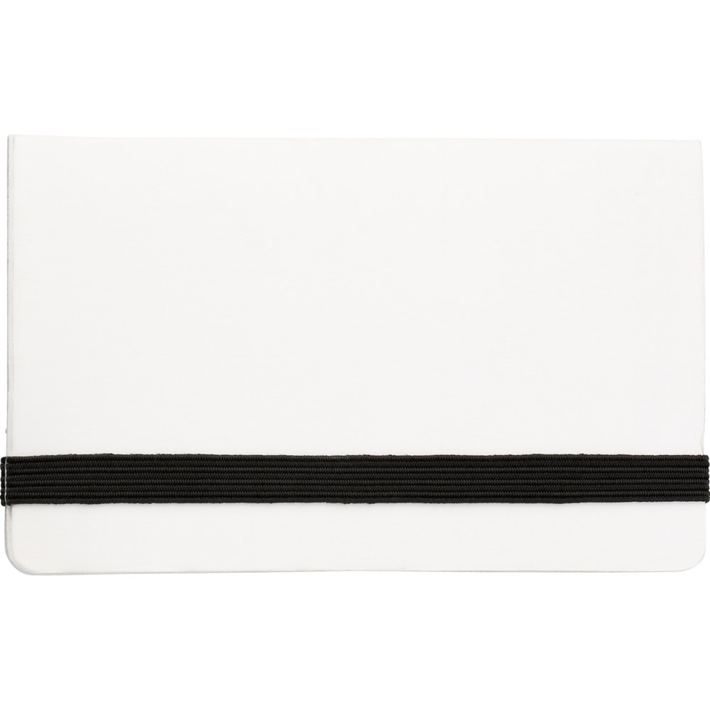 Praktisches Haftnotizen Etui mit Einsteckfach – individuell mit Logo bedruckbar. Perfektes Werbegeschenk für Büro & Alltag. weiss