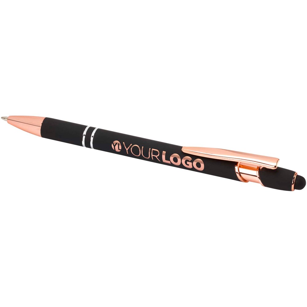Nanna Kugelschreiber mit Roségold Finish schwarz