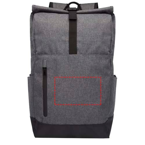 Sac à dos Hoss recyclé GRS avec rabat enroulable pour ordinateur portable de 15,6