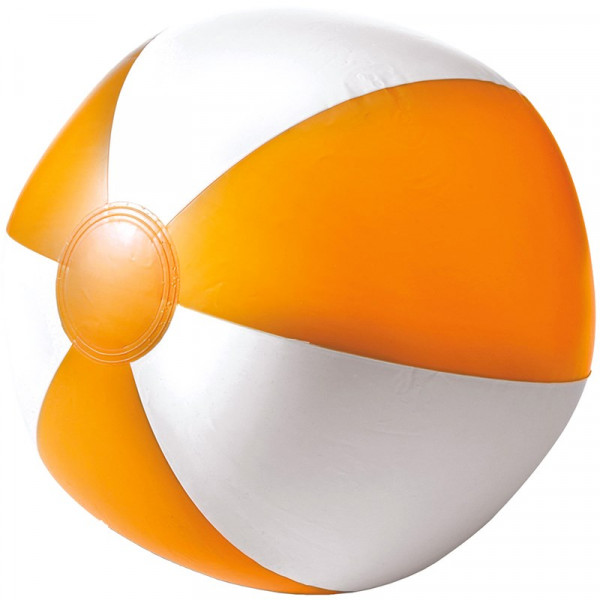 Wasserball Farbe orange-weiß Strandball 
