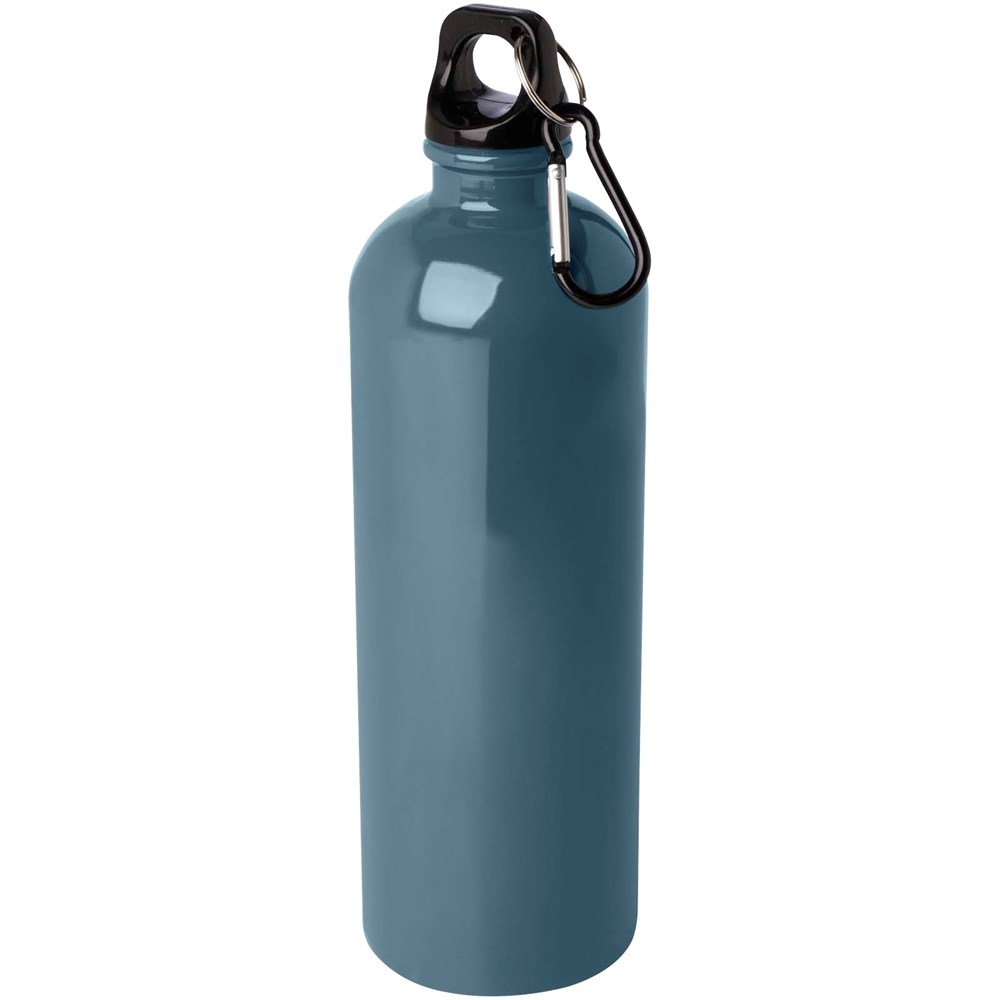 Bouteille d'eau Oregon de 750 ml simple paroi en acier recyclé certifié RCS avec mousqueton Hale Blue