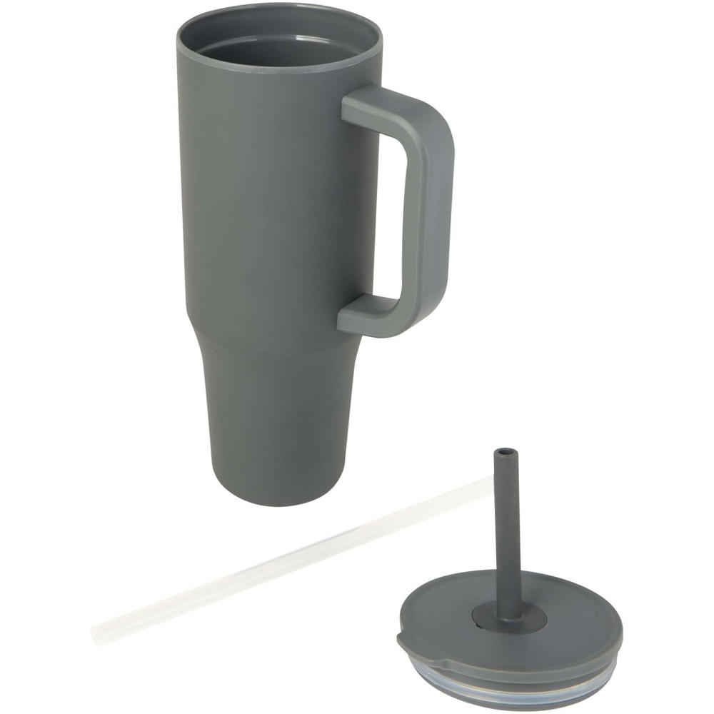 Brady 900 ml RCS-zertifizierter Isolierbecher mit Silikon Trinkhalm grau