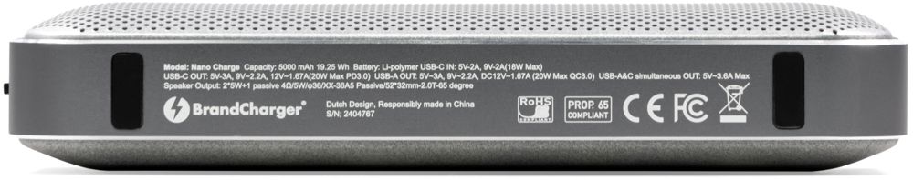 BrandCharger Kabelloser Lautsprecher Nano Charge | 5.000 mAh