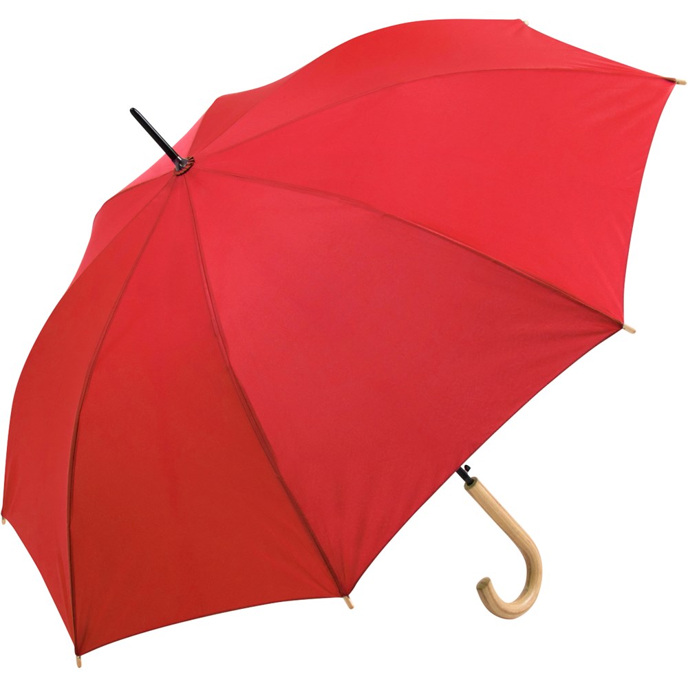 Parapluie-canne FARE waterSAVE® ÉcoBrella poignée recourbée Rouge
