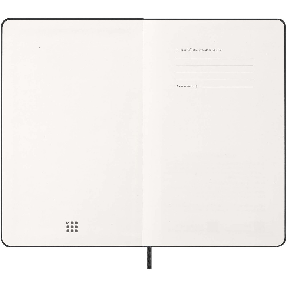 Agenda L vertical 12 mois Moleskine à couverture rigide