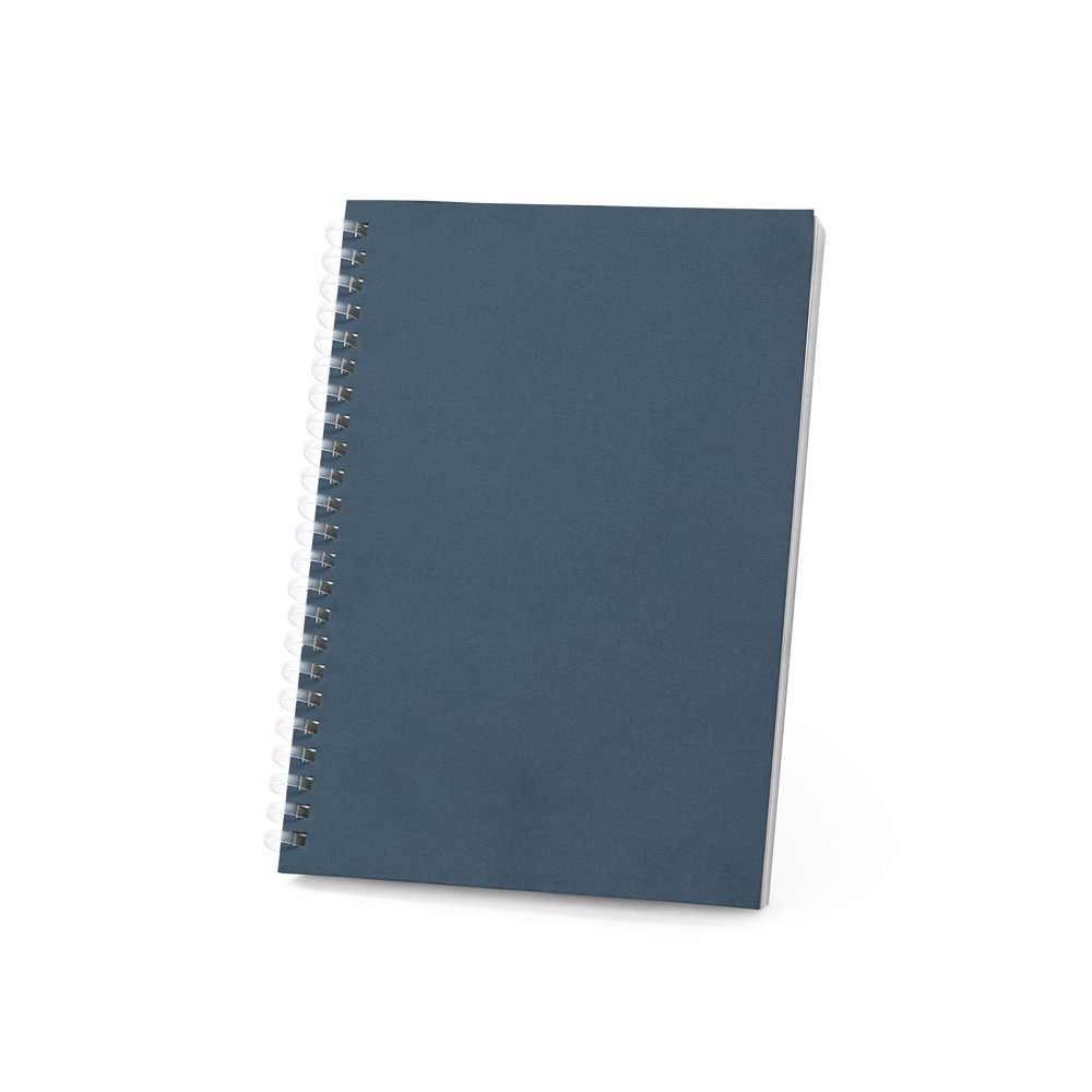 SCHILLER Notizblock A5 mit flexiblem Cover, hergestellt aus 100 % Recyclingpapier blau