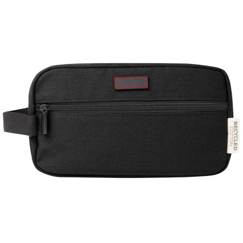 Joey Kosmetiktasche aus GRS recyceltem Canvas 3,5 L Schwarz