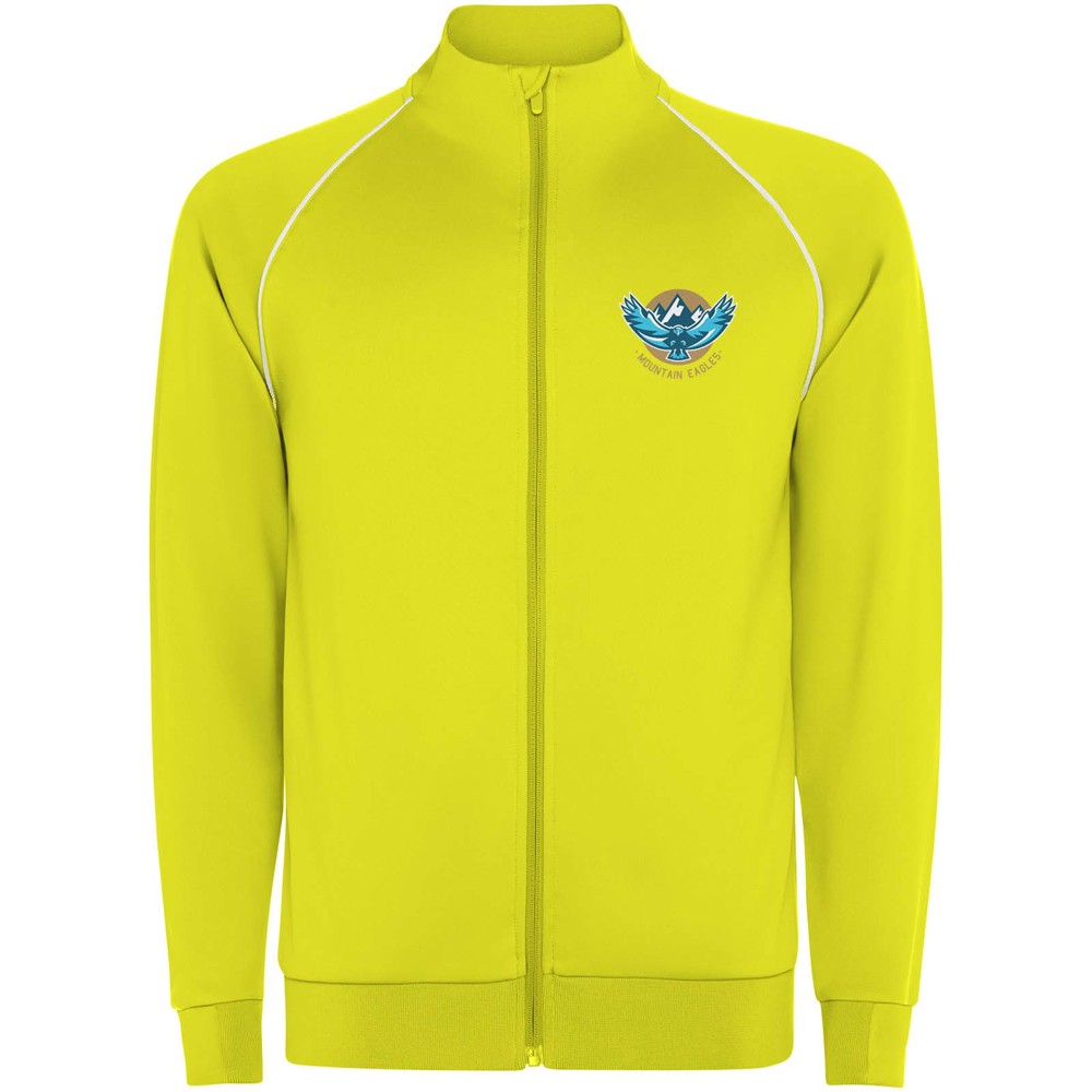 Valier Herren Sweatshirt mit durchgehendem Reissverschluss fluorgelb