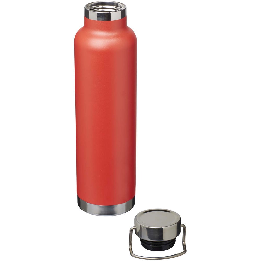 Bouteille avec isolation sous vide Astra de 650 ml en cuivre et acier inoxydable recyclé certifié RCS Rouge